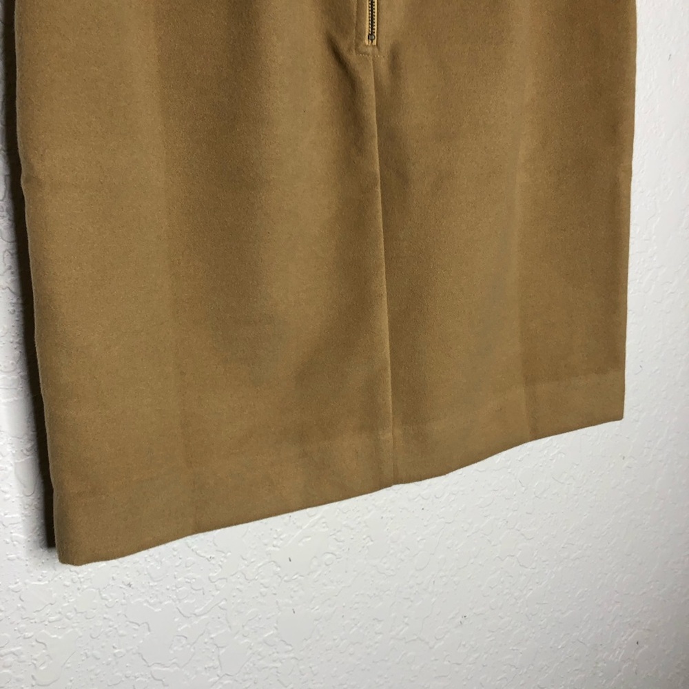 Cabi Heritage camel tan faux leather waist skirt size 4 #8008 - Picture 14 of 16